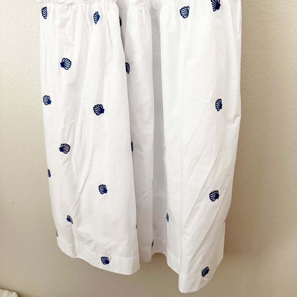 JOIE x ANTHROPOLOGIE | Cotton Blue Seashell White  Dress Embroidered NWT | XL - Picture 6 of 10